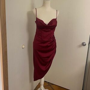 Oh Polly wine color dress brand new with tags